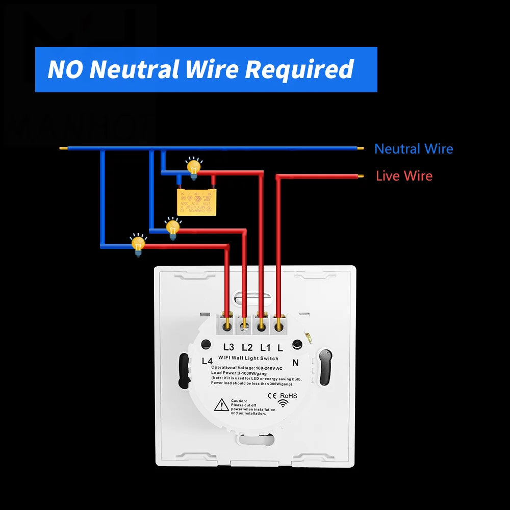 Tuya WiFi Touch Light Switch