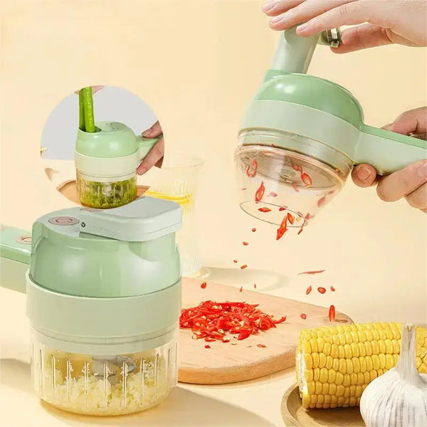 4-in-1 Electric Vegetable Cutter & Food Chopper