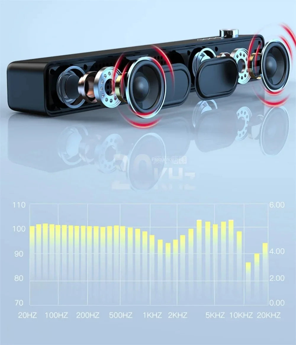 Original Bluetooth Subwoofer Soundbar – Wireless TV & Home Speaker