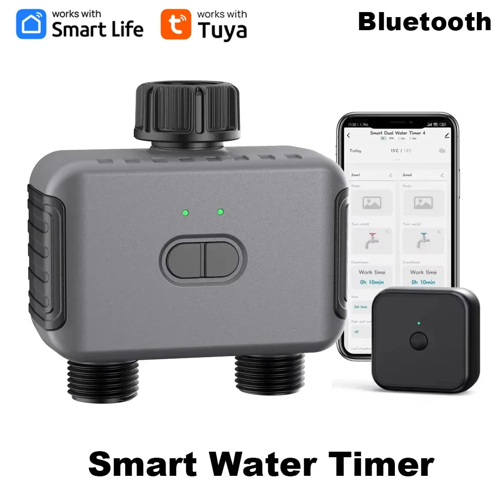 Tuya Smart Garden Watering Timer – 2 Outlet Controller