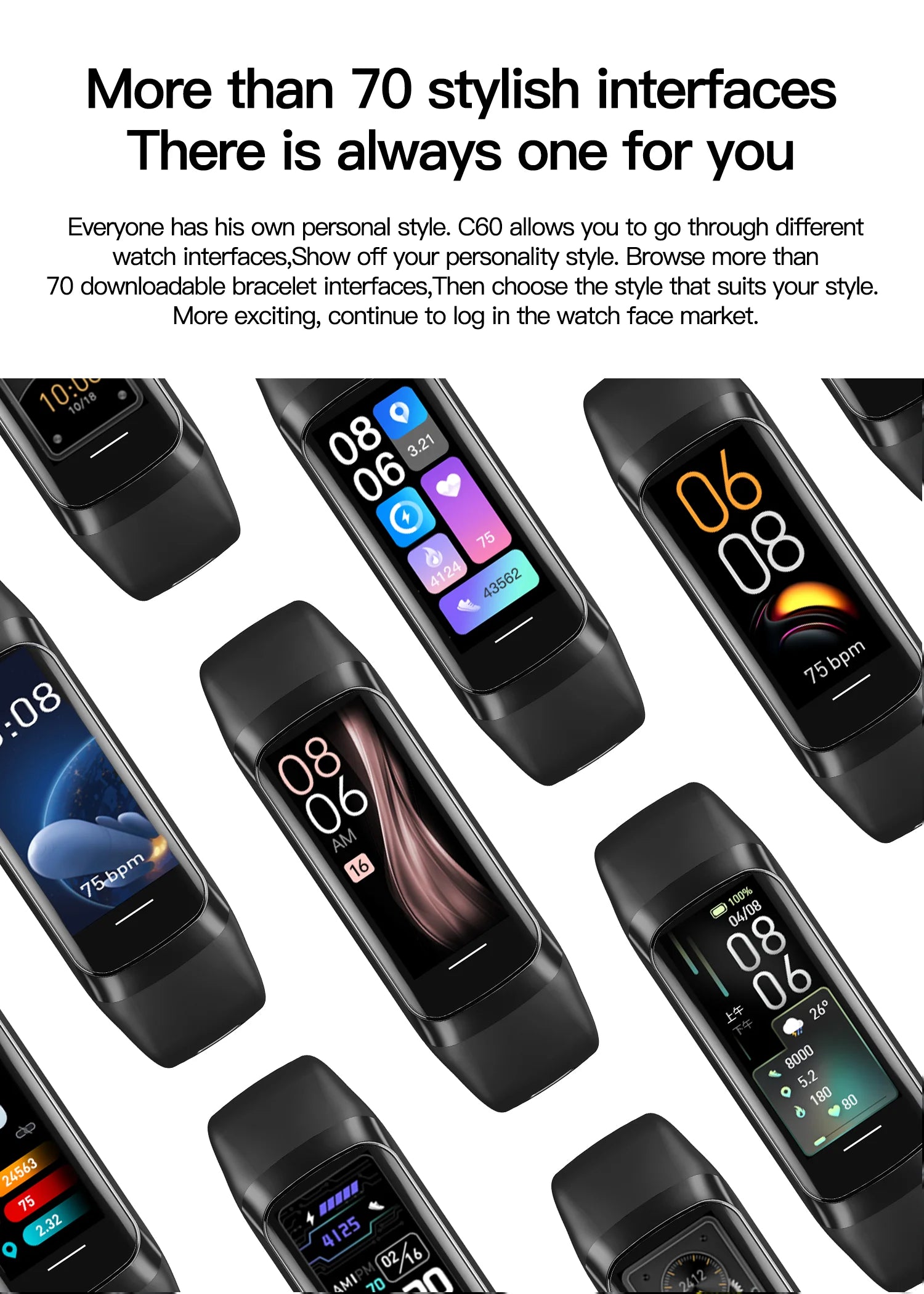 AMOLED Smart Fitness Bracelet
