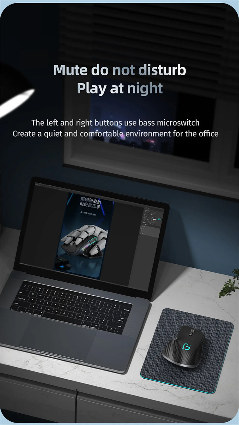 2.4G Wireless & Bluetooth RGB Rechargeable Mouse