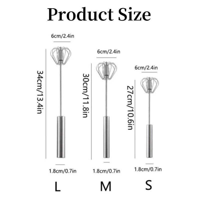 Stainless Steel Manual Egg Beater