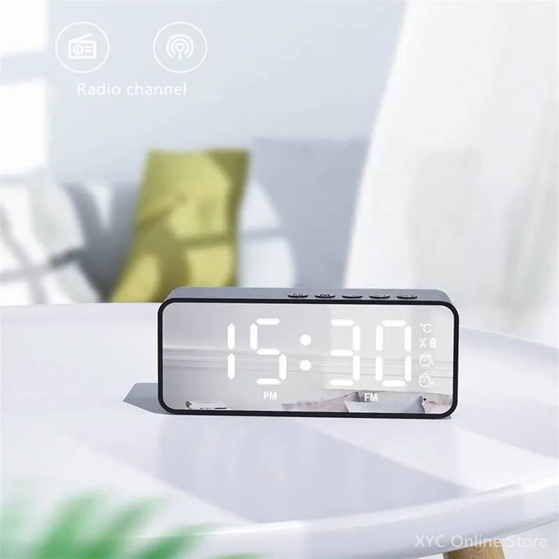 Mini Wireless Bluetooth Speaker with Alarm Clock & Voice Broadcast