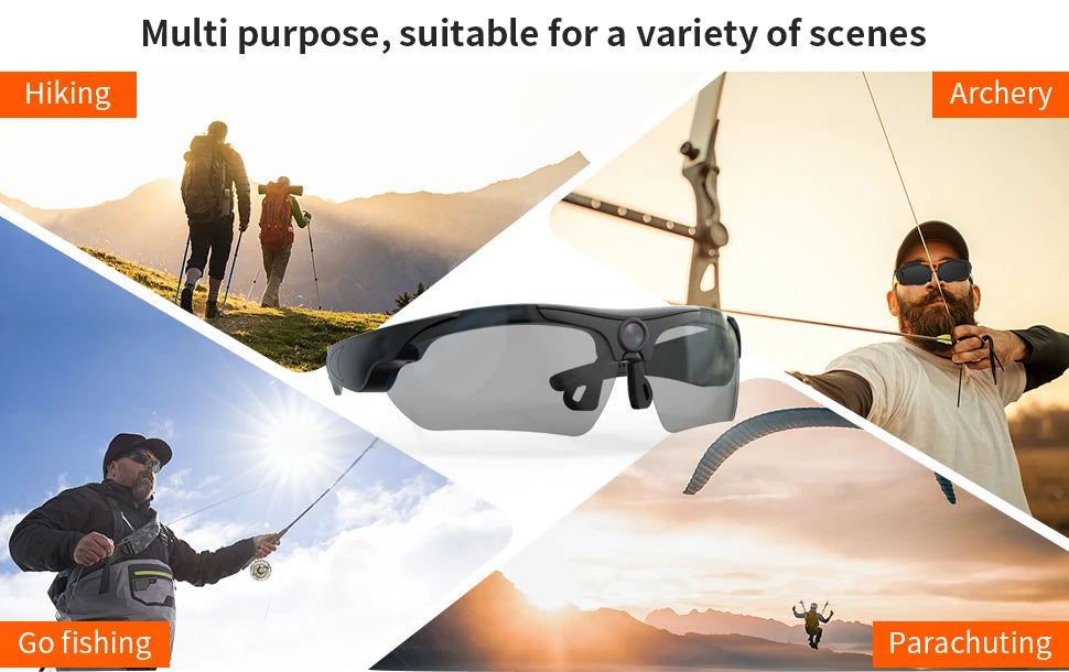 HD 1080P Wearable Cycling Camera Glasses