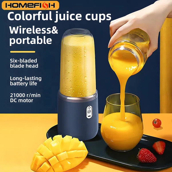 Portable USB Rechargeable Juicer Blender 400ml with 2 Cups
