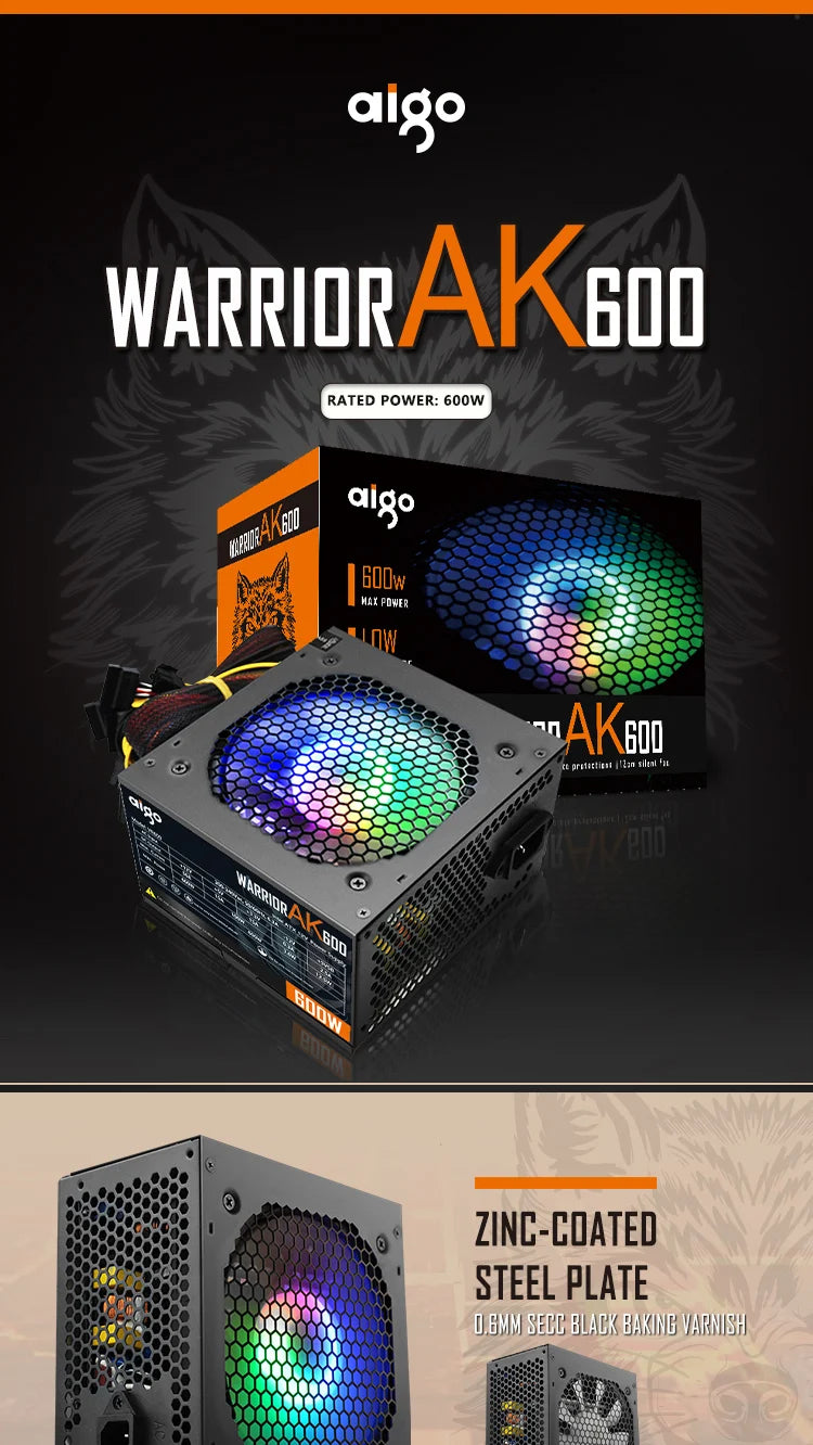 AK RGB Gaming PC Power Supply