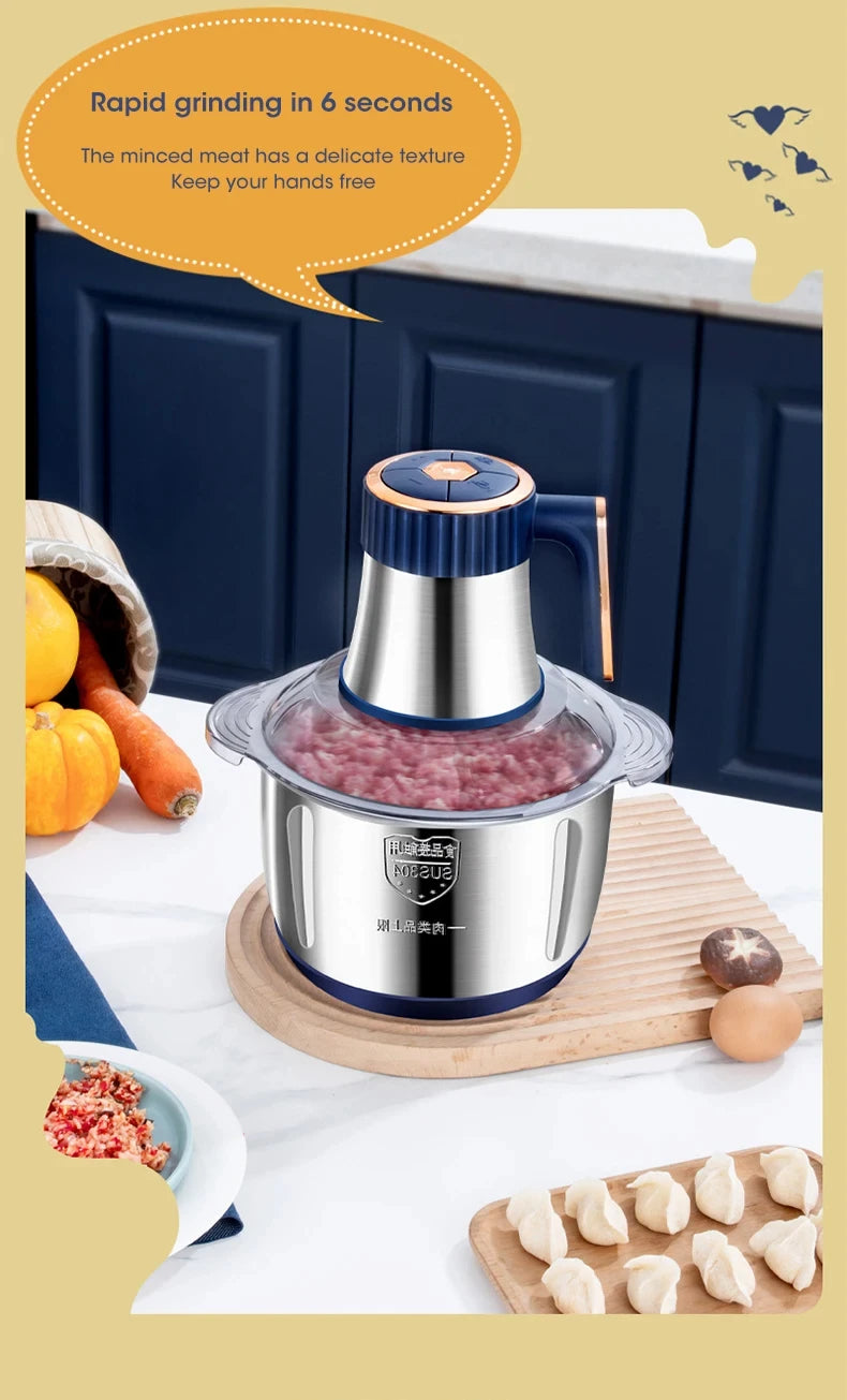 5L Electric Meat Grinder & Multifunctional Food Processor