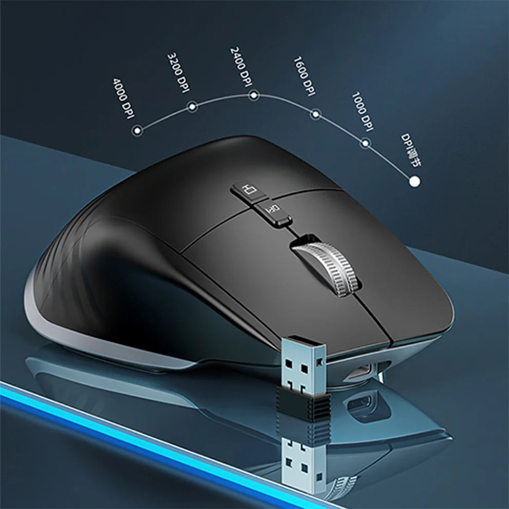 2.4G Wireless & Bluetooth RGB Rechargeable Mouse