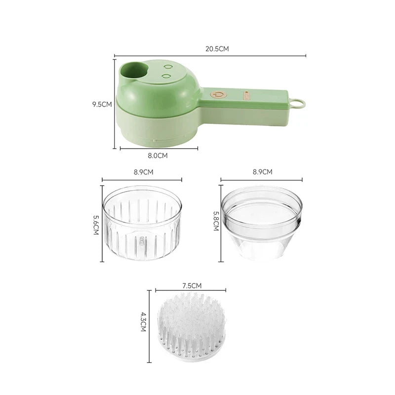 4-in-1 Electric Vegetable Cutter & Food Chopper