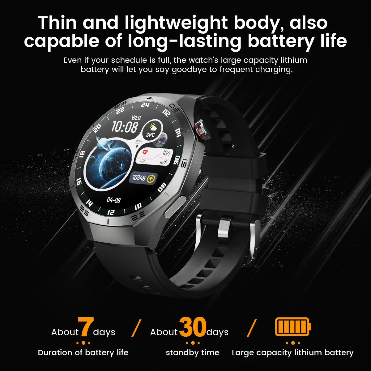 Smartwatch with AMOLED Screen & GPS