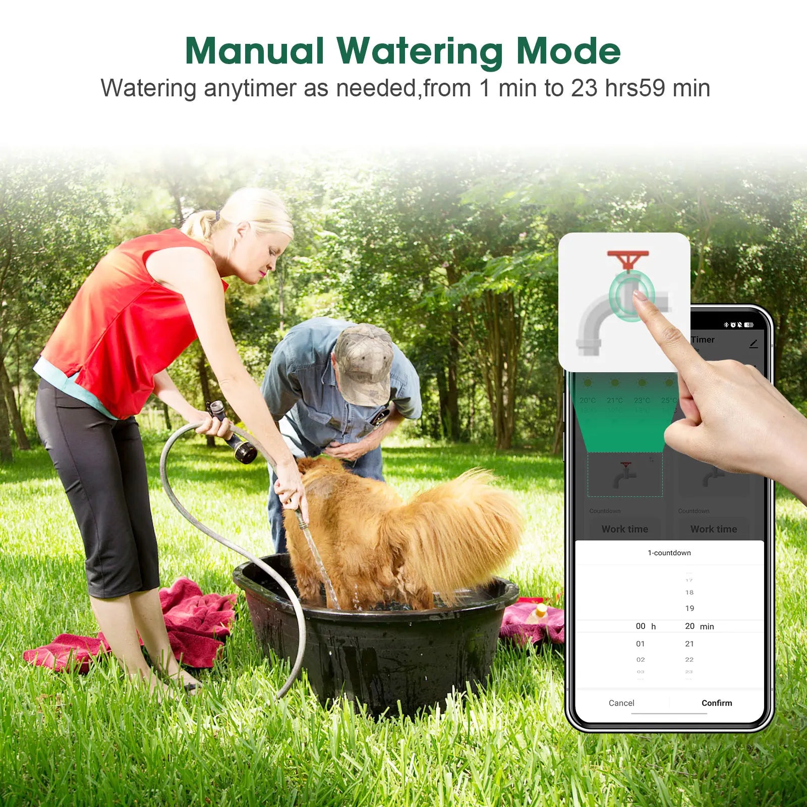 Tuya Smart Garden Watering Timer – 2 Outlet Controller
