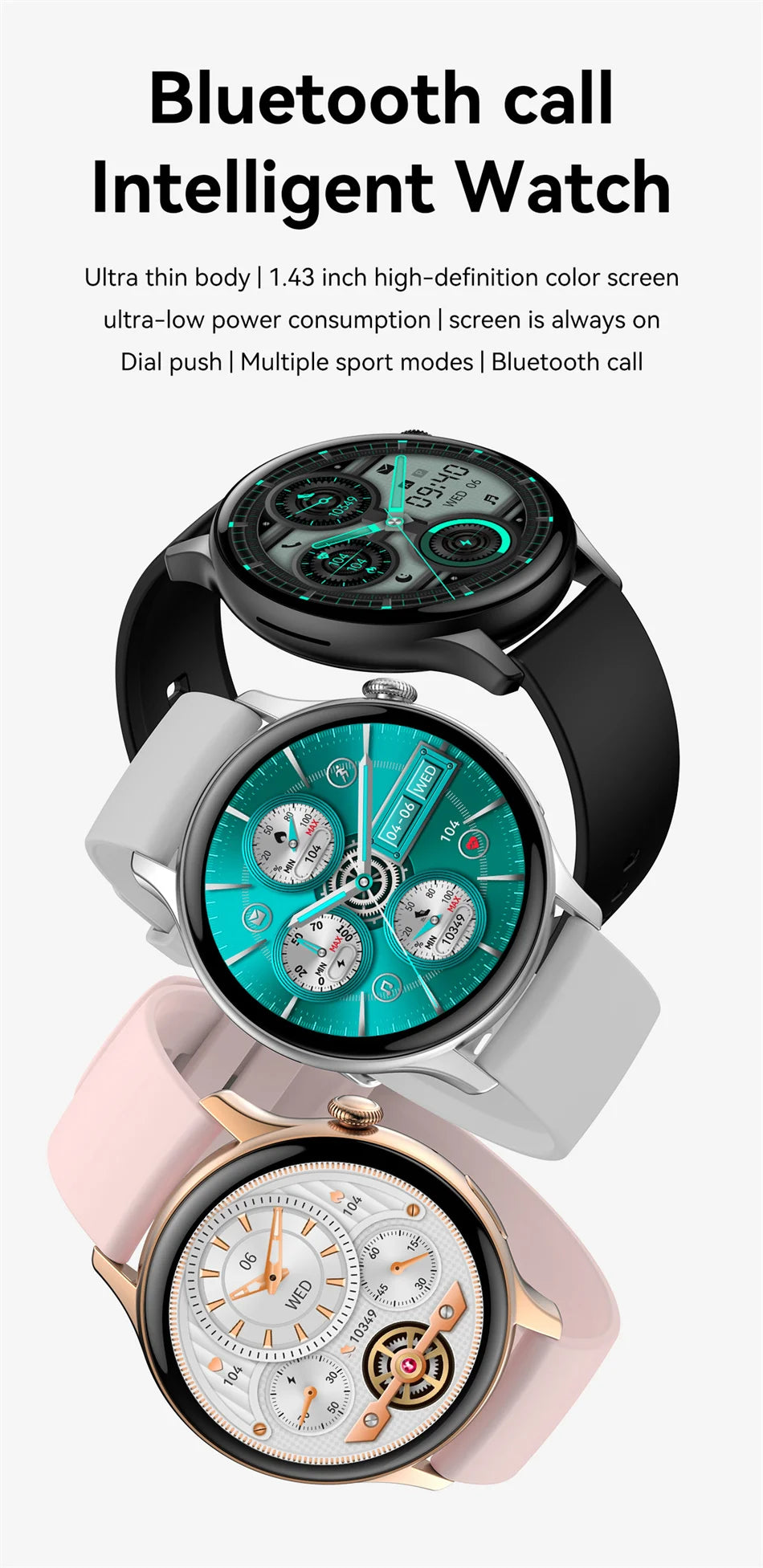 2024 True AMOLED Smartwatch for Women