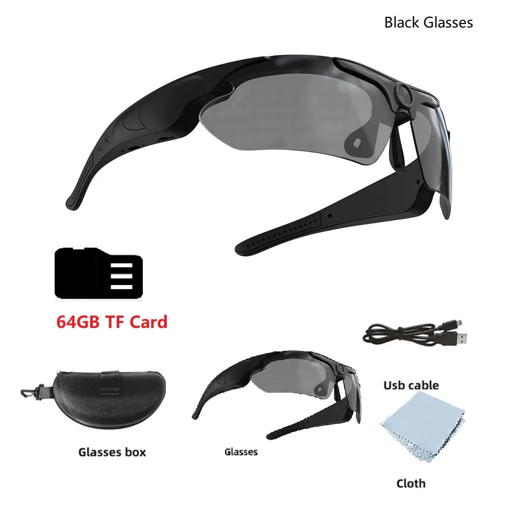 HD 1080P Wearable Cycling Camera Glasses