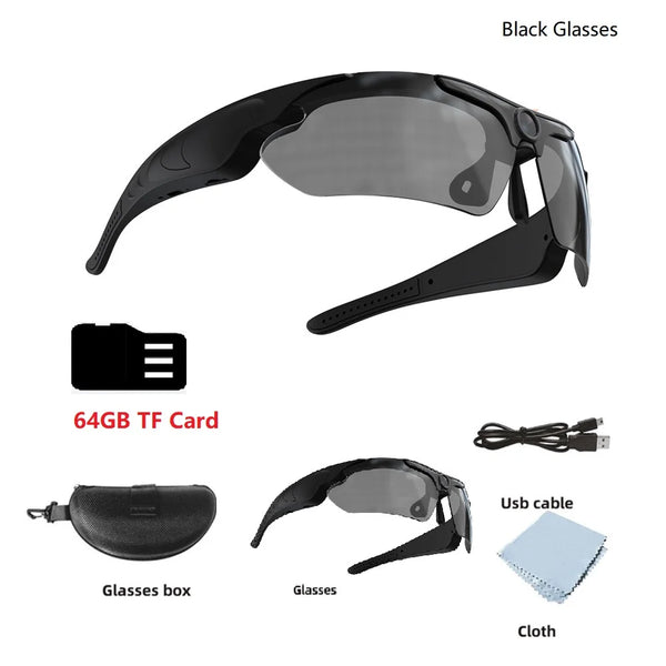 HD 1080P Wearable Cycling Camera Glasses