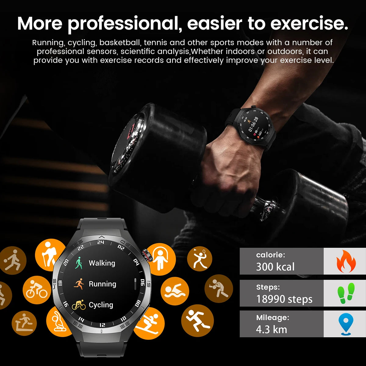 Smartwatch with AMOLED Screen & GPS