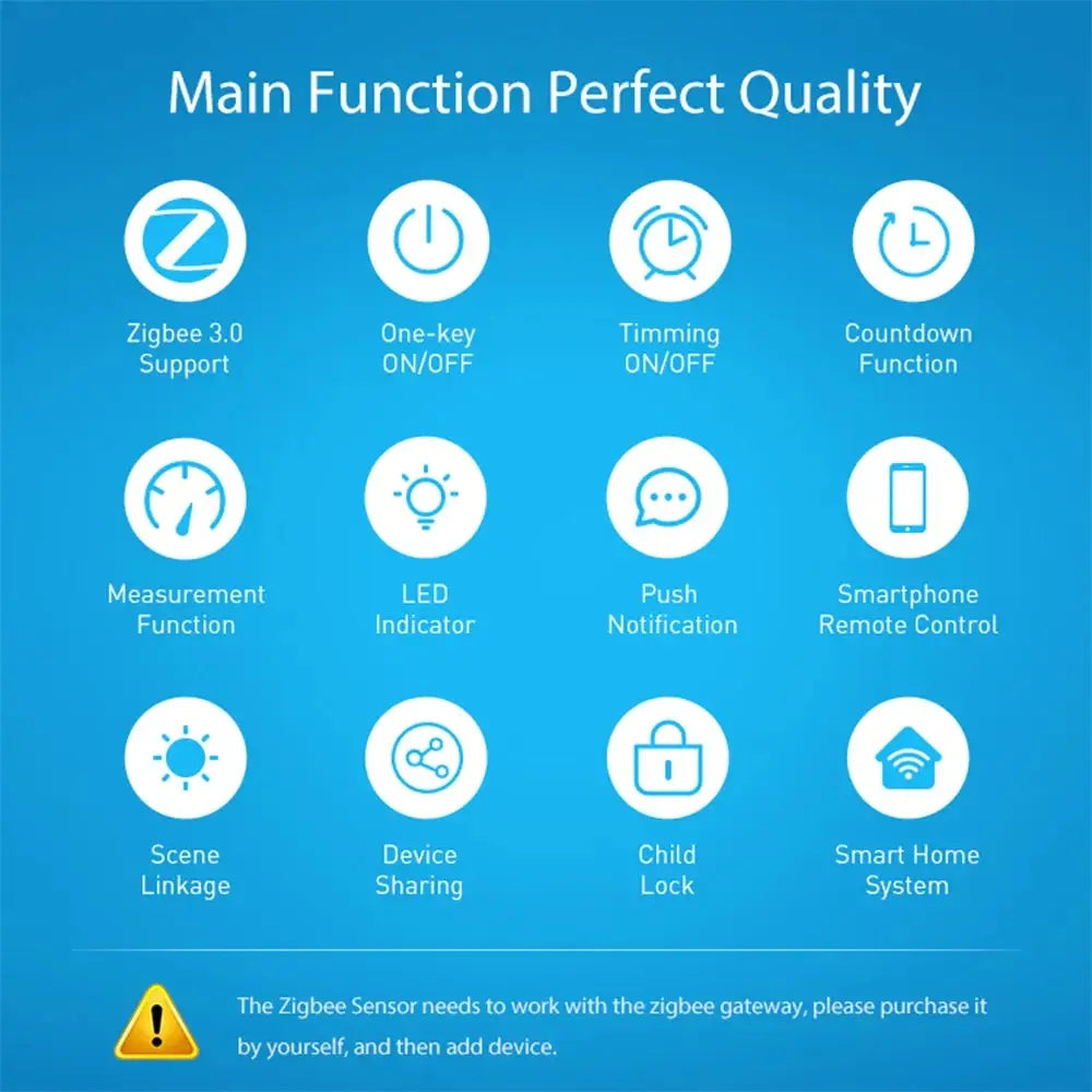 Haozee Smart Zigbee Plug Socket 16A with Energy Monitoring