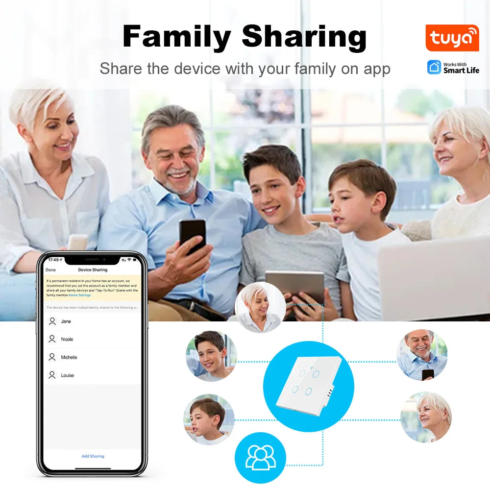 Tuya WiFi Touch Light Switch