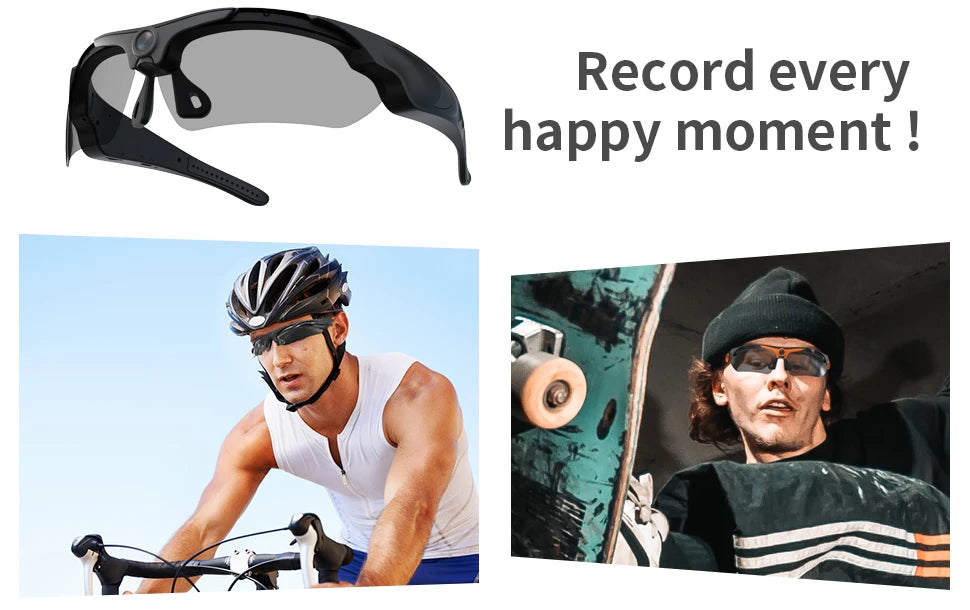 HD 1080P Wearable Cycling Camera Glasses