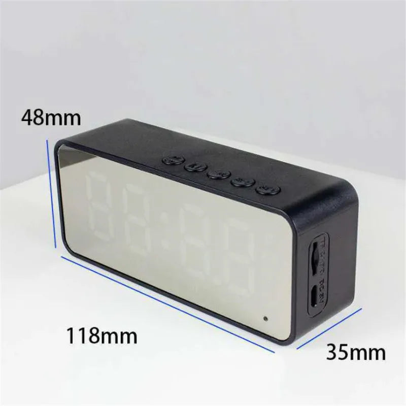 Mini Wireless Bluetooth Speaker with Alarm Clock & Voice Broadcast
