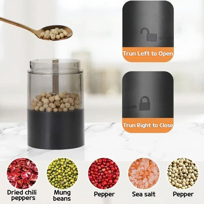Electric Pepper & Salt Grinder with USB Charging