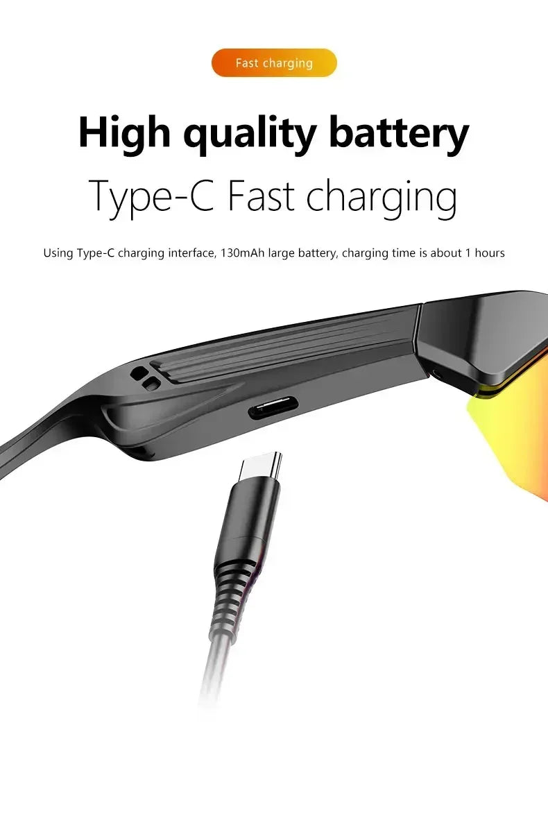 YJ006 Cycling Bluetooth Smart Glasses with Audio & Call