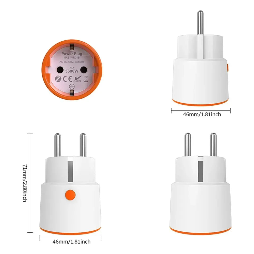 Haozee Smart Zigbee Plug Socket 16A with Energy Monitoring