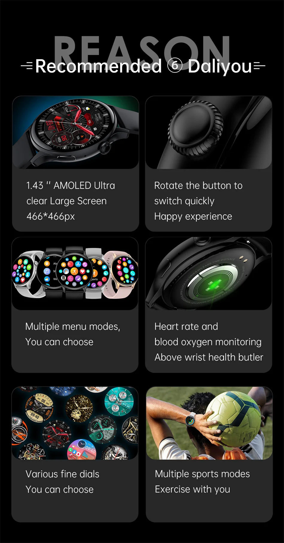 2024 True AMOLED Smartwatch for Women