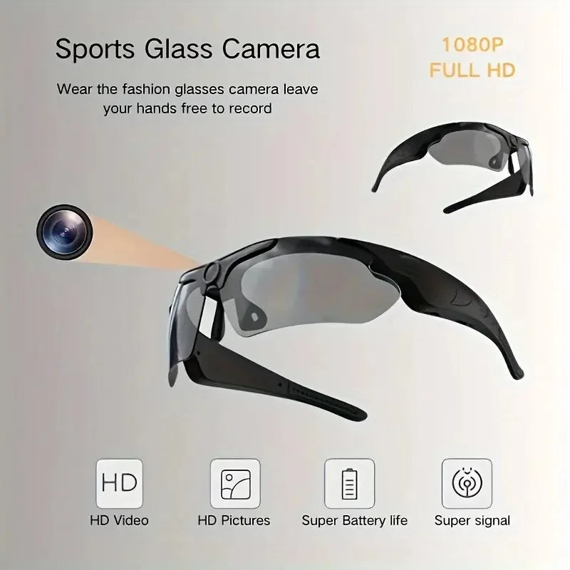 HD 1080P Wearable Cycling Camera Glasses