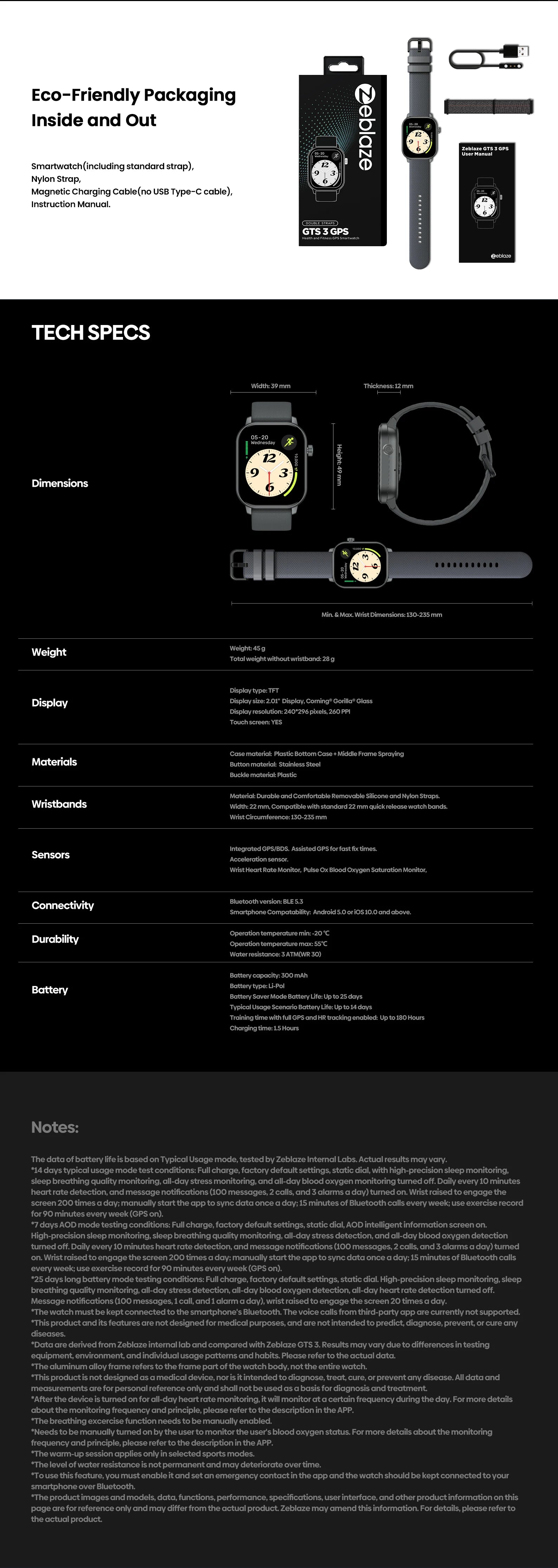 GTS 3 GPS Sports Smartwatch