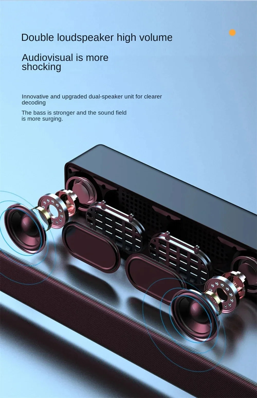 Original Bluetooth Subwoofer Soundbar – Wireless TV & Home Speaker