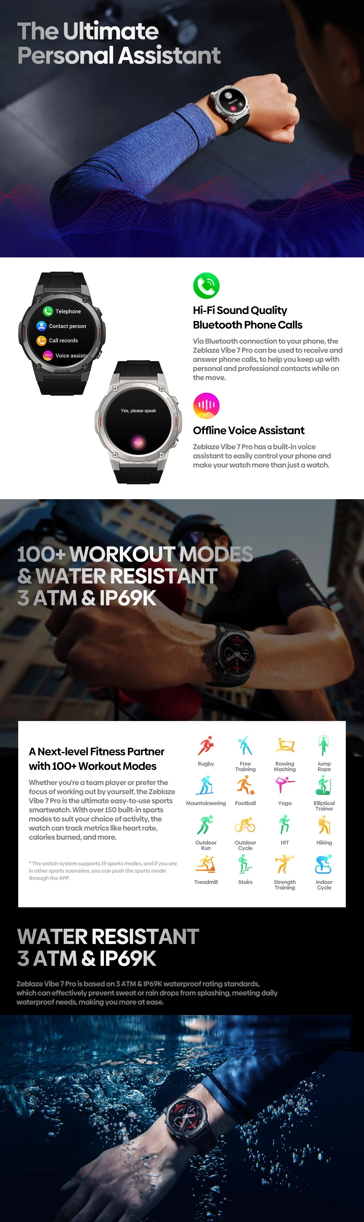 Zeblaze VIBE 7 PRO Smartwatch with Voice Calling