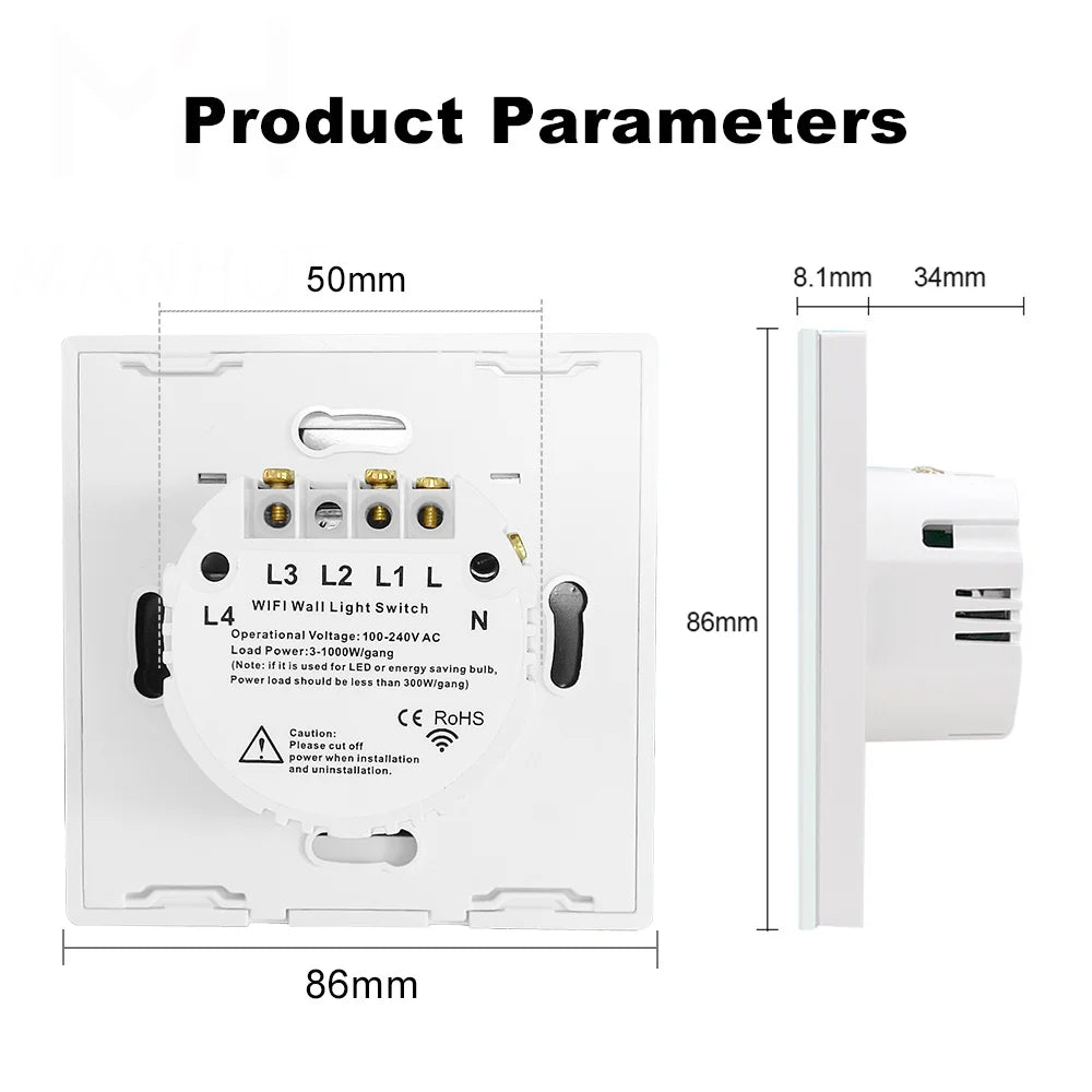 Tuya WiFi Touch Light Switch