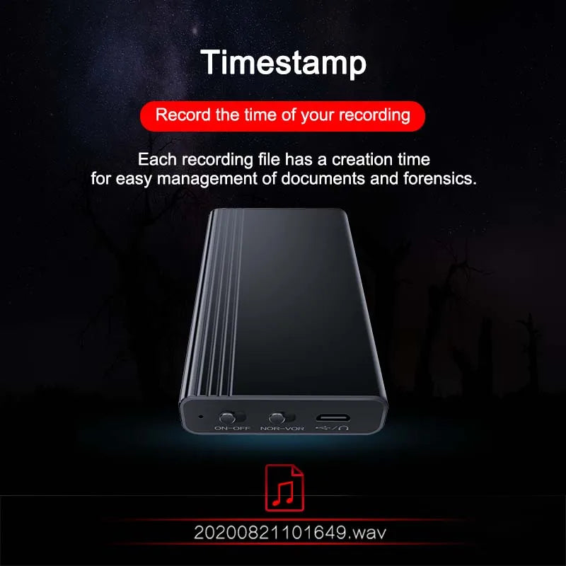 Mini 500-Hour Voice Activated Recorder