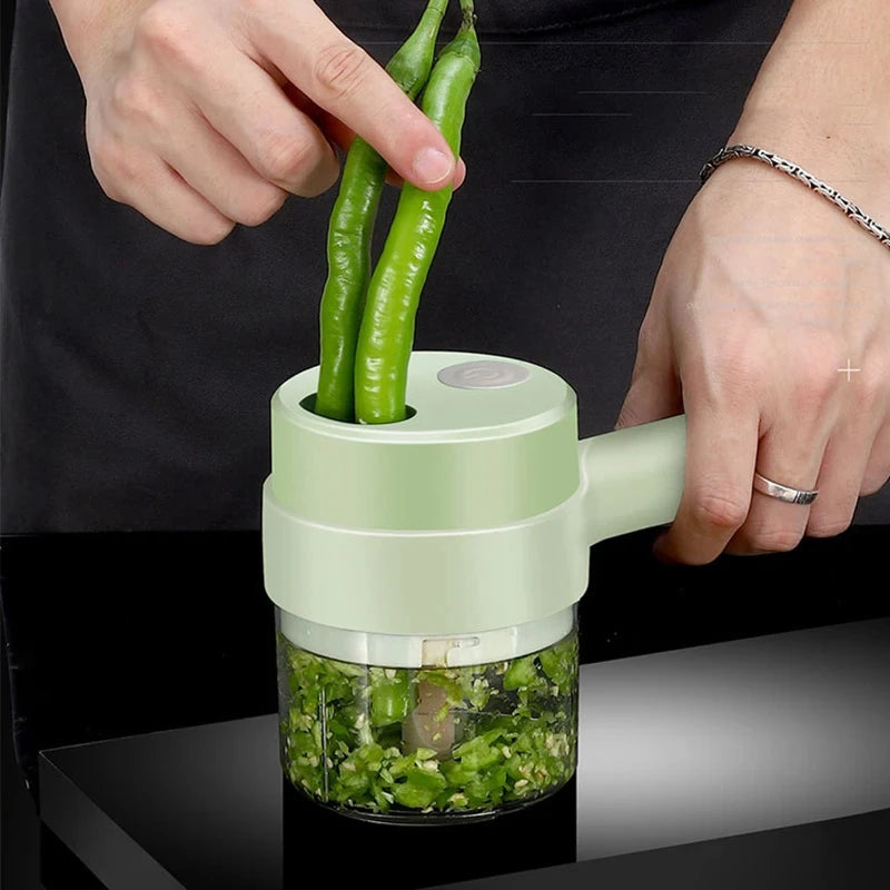 4-in-1 Electric Vegetable Cutter & Food Chopper