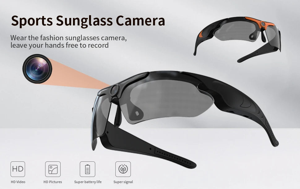 HD 1080P Wearable Cycling Camera Glasses