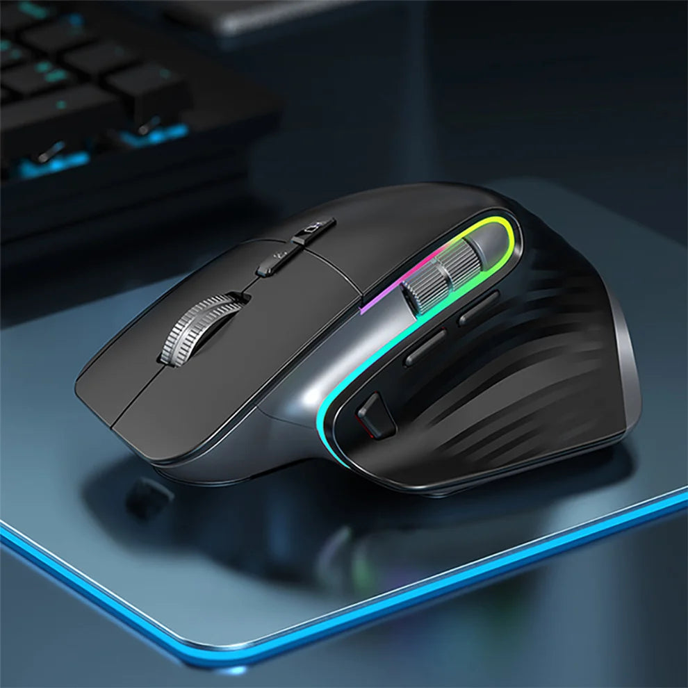 2.4G Wireless & Bluetooth RGB Rechargeable Mouse