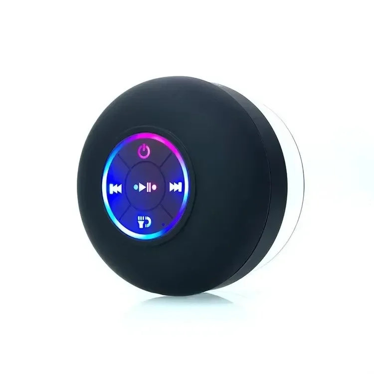 Mini Portable Bluetooth Waterproof Speaker with LED & Suction Cup