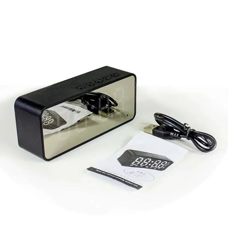 Mini Wireless Bluetooth Speaker with Alarm Clock & Voice Broadcast