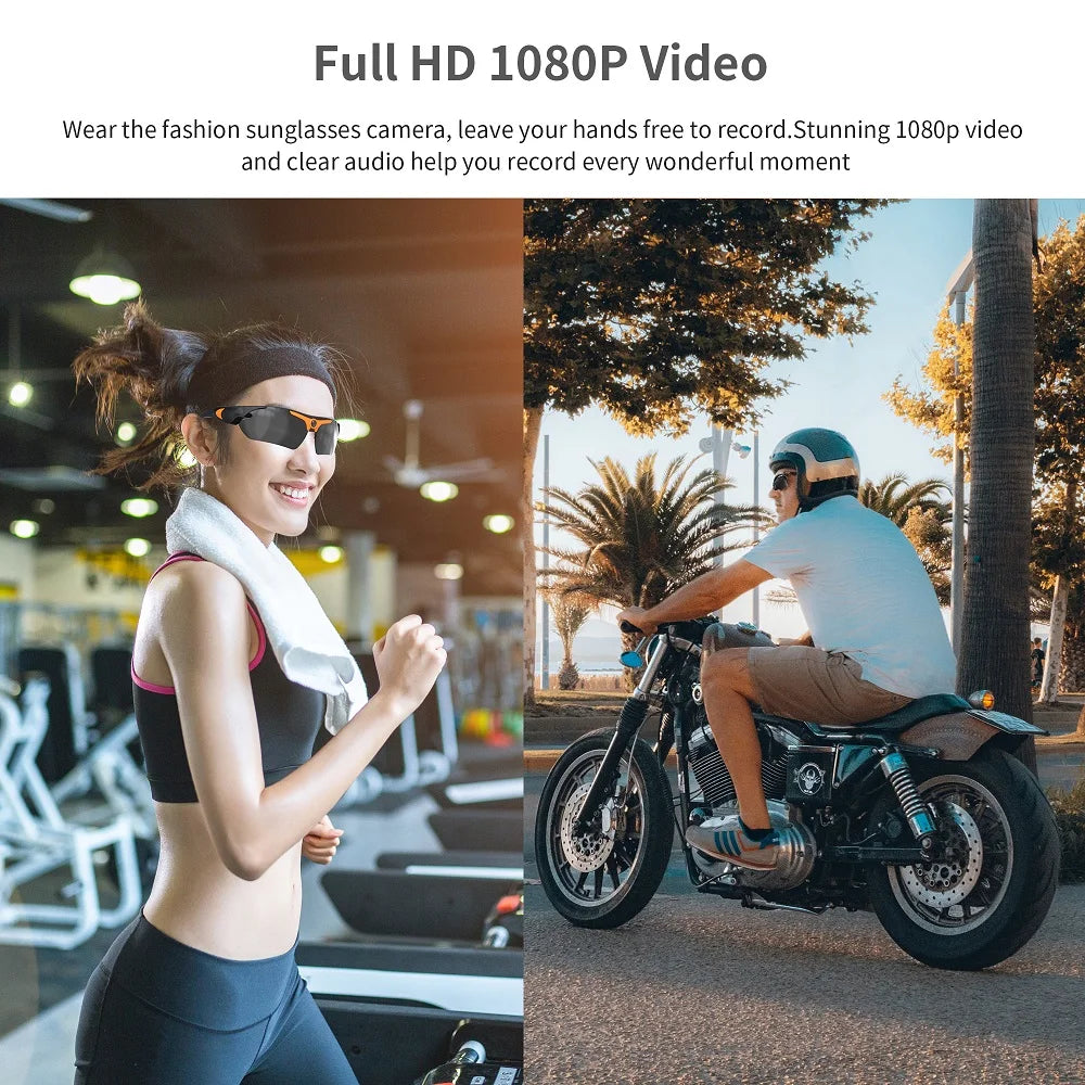 HD 1080P Wearable Cycling Camera Glasses