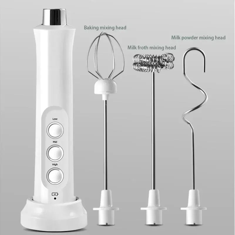 3-in-1 Rechargeable Handheld Electric Milk Frother