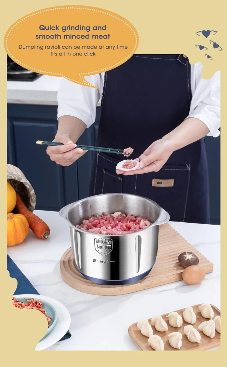 5L Electric Meat Grinder & Multifunctional Food Processor