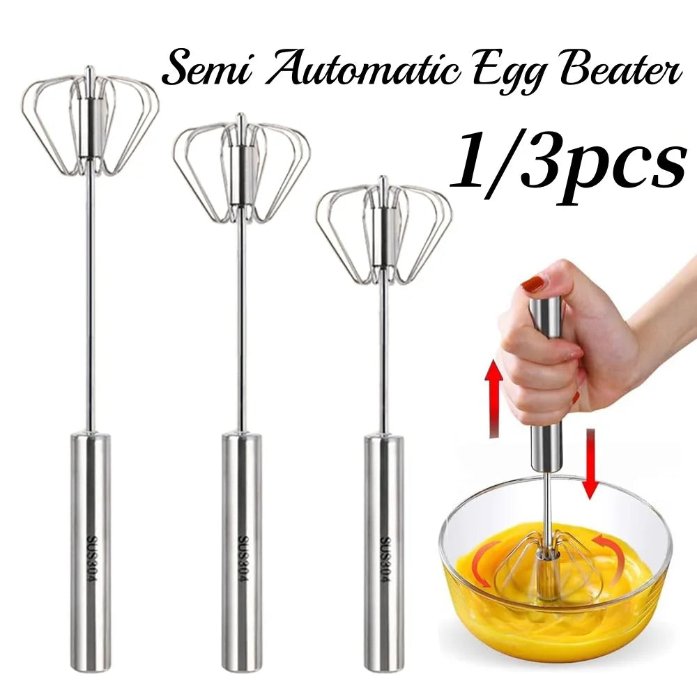 Stainless Steel Manual Egg Beater