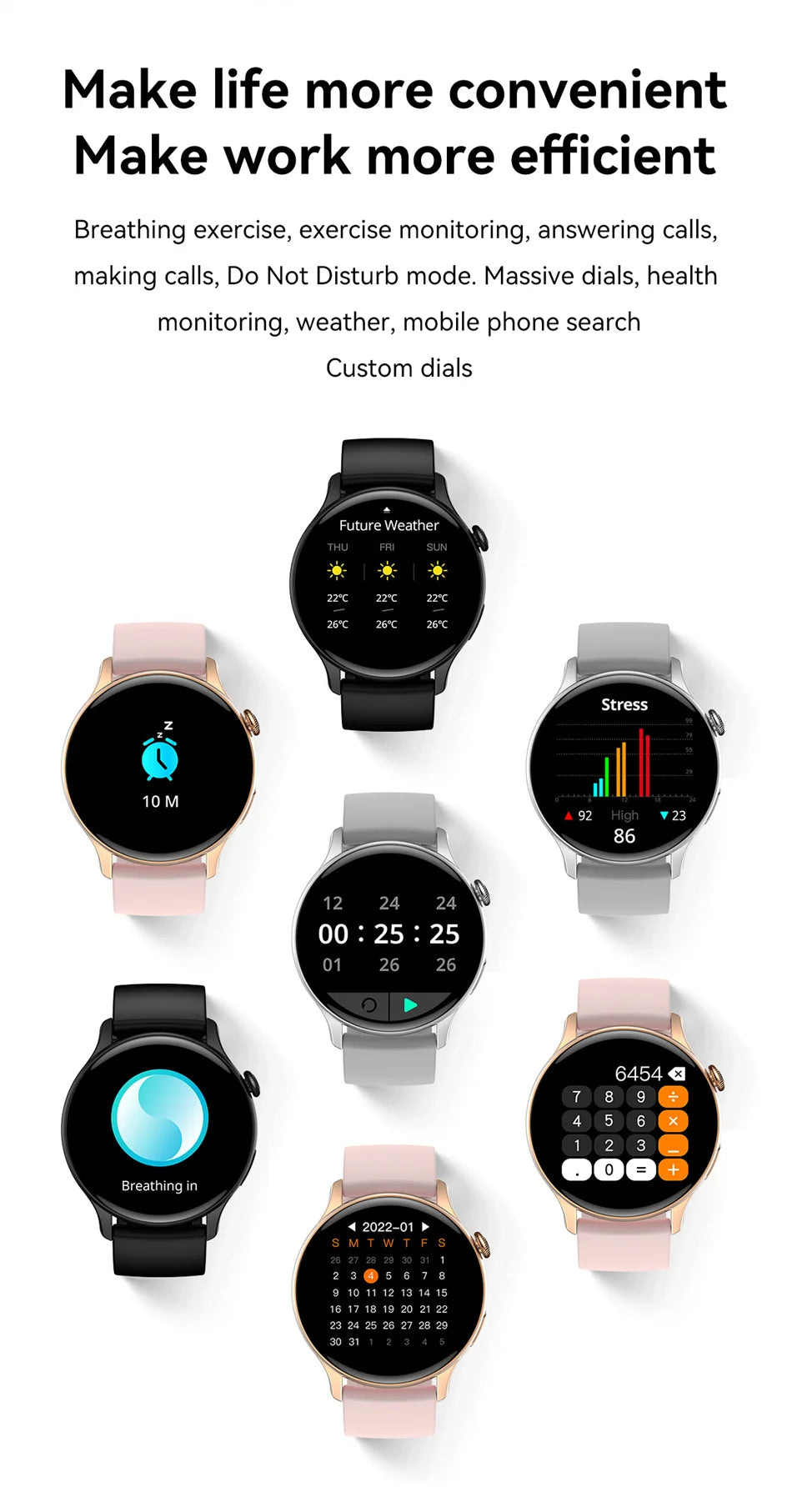 2024 True AMOLED Smartwatch for Women