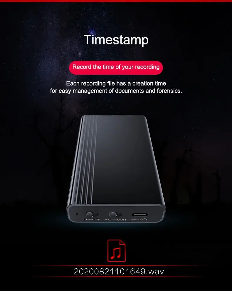 Mini 500-Hour Voice Activated Recorder