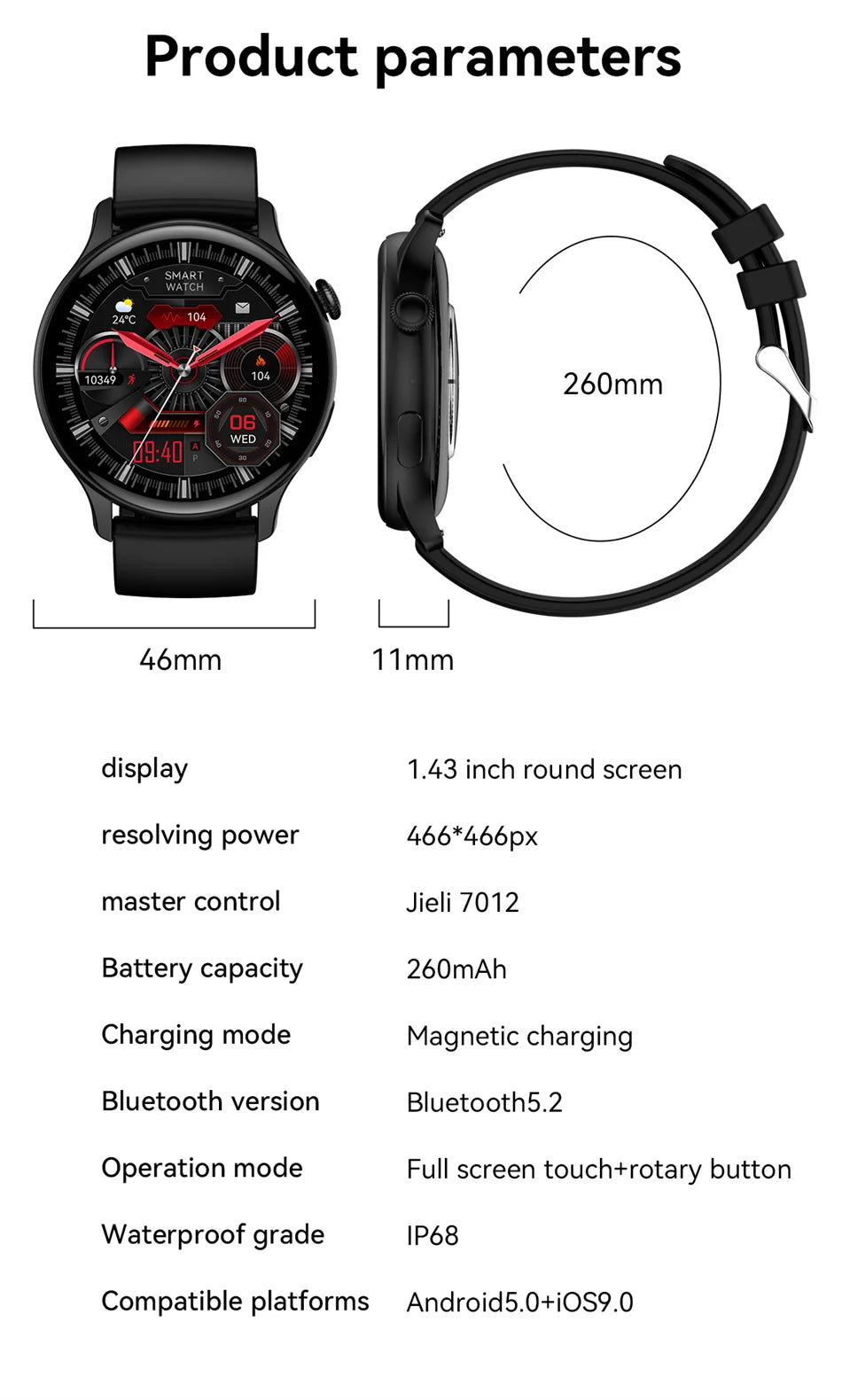 2024 True AMOLED Smartwatch for Women