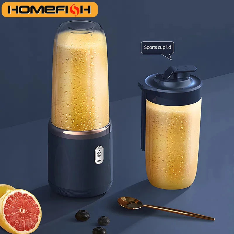 Portable USB Rechargeable Juicer Blender 400ml with 2 Cups