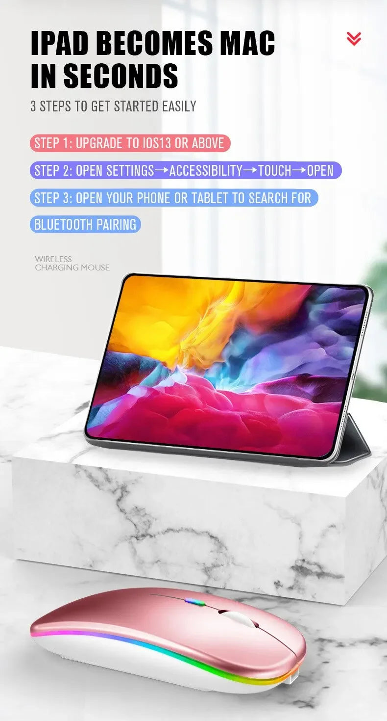 2.4G Wireless Bluetooth Luminous Mouse – Portable USB