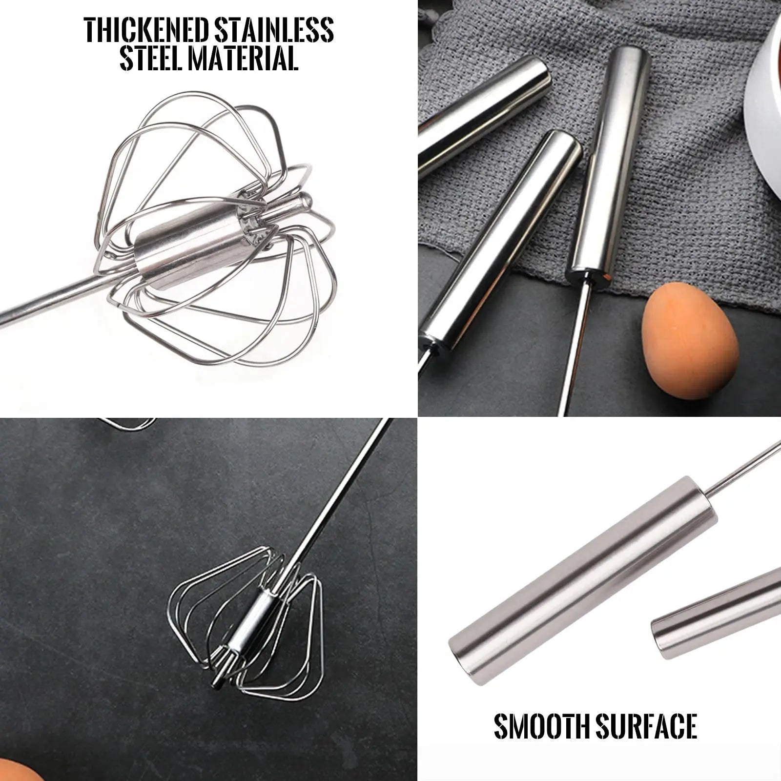 Stainless Steel Manual Egg Beater