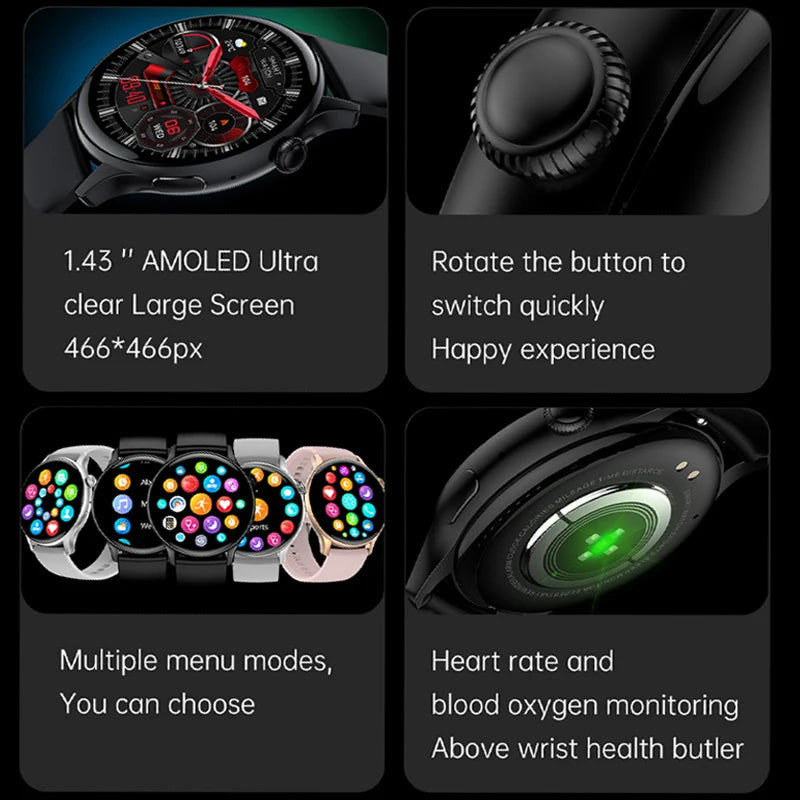 2024 True AMOLED Smartwatch for Women